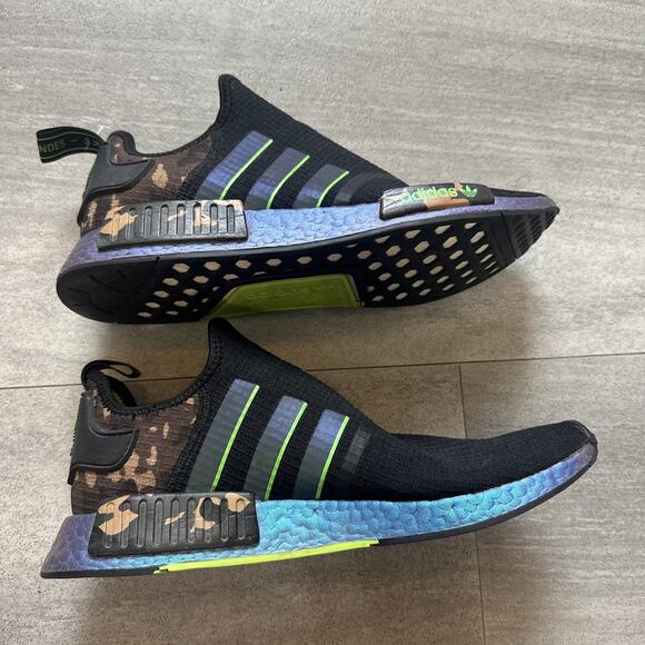 Adidas Juju Smith Schuster NMD Mens Size 11.5 Black & Green Camo Print Sneakers main image 4